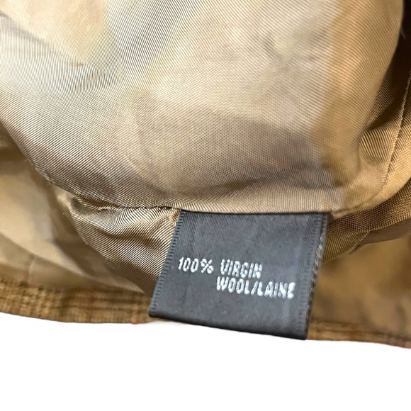 Lafayette 148 New York Brown Tan Plaid Virgin Wool Academy Blazer Jacket size 6 - Picture 3 of 5